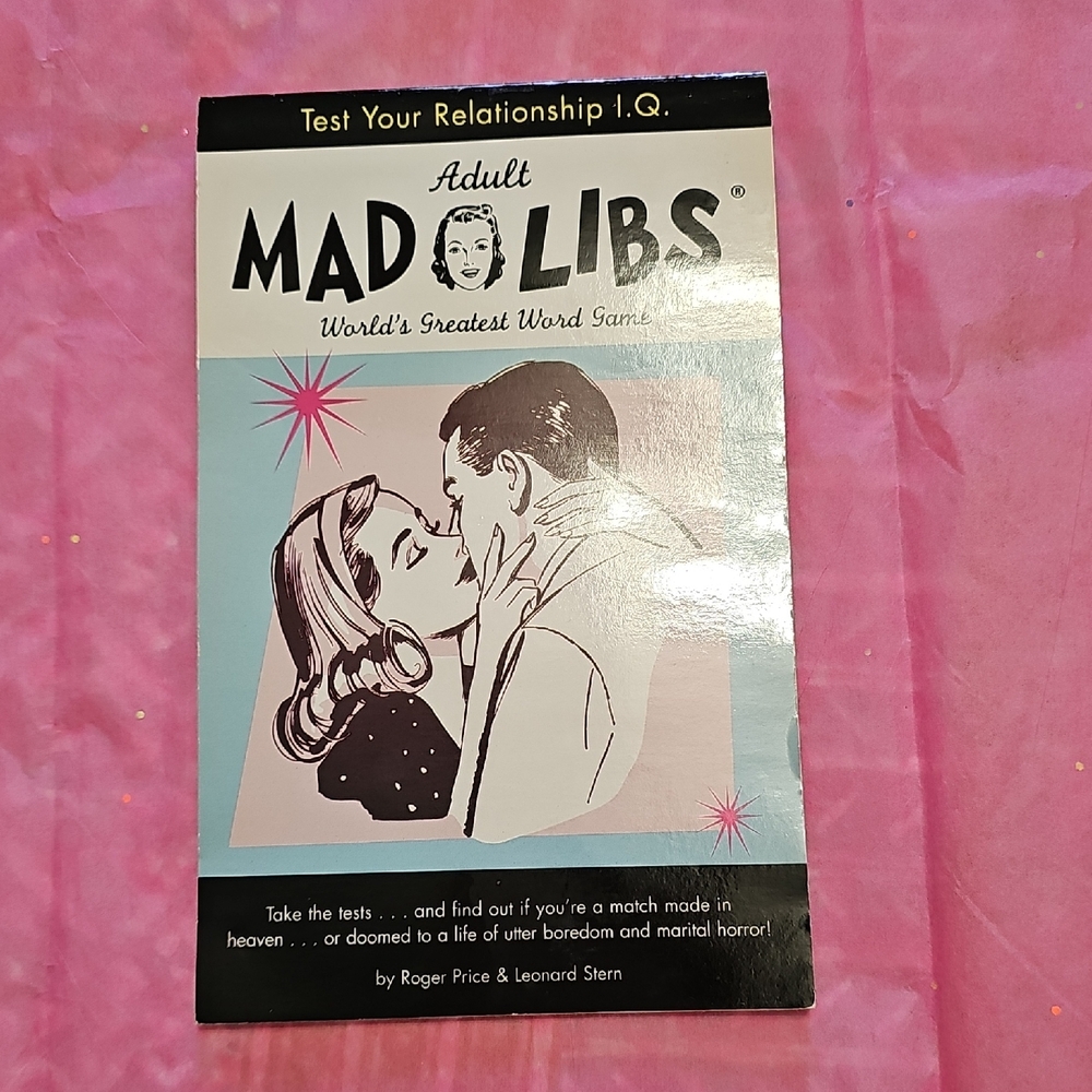 Adult Mad Libs World's Greatest Word Game - Black and Pink